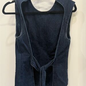 Zara Backless Denim Top